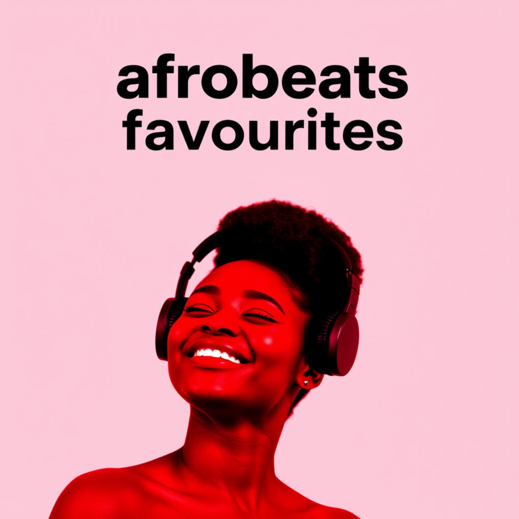 black woman smiling while listening to music